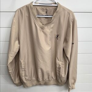 Browning Men's Beige V-Neck Sweater